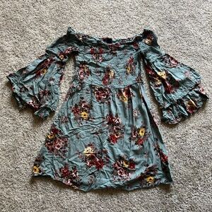 Women’s mini dress | Blue floral | Size M